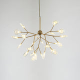 Minimalist Led Bedroom Chandelier - Sputnik Firefly Suspension Light With Acrylic Features 27 / Gold