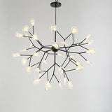 Minimalist Led Bedroom Chandelier - Sputnik Firefly Suspension Light With Acrylic Features 45 /