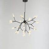 Minimalist Led Bedroom Chandelier - Sputnik Firefly Suspension Light With Acrylic Features 27 /