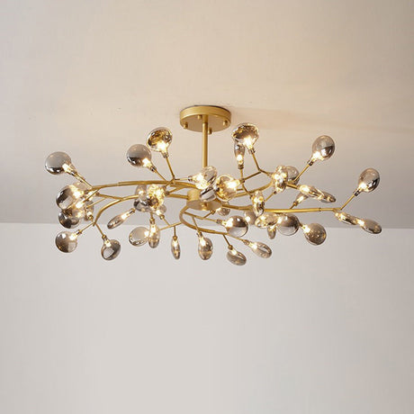Simplistic Metal Swirling Chandelier Pendant Light With Led Ideal For Dining Room Decor 45 / Smoke