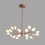 Modern Sputnik Led Ceiling Light Fixture For Living Rooms 24 / Rose Gold