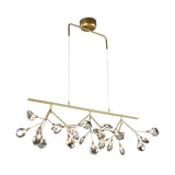 Nordic Style Clear Glass Led Ceiling Pendant Light For Dining Room - Branched Firefly Island Fixture