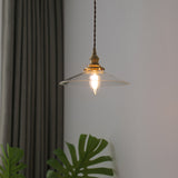 Flared Glass Industrial Pendant Light - Ideal For Dining Room Decoration