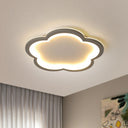 Minimalist Grey Geometric Acrylic Flush Mount Led Lighting Fixture For Bedroom / 14.5’ Flower