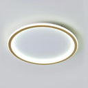 Modern Ultrathin Circle Flush Ceiling Light In Gold With Led For Living Room - Simplicity Series /