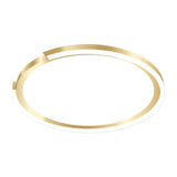 Modern Gold Led Flush Mount Ceiling Light - Simplicity Metallic Design Extra-Thin Circular Shape