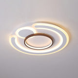 Nordic Style Led Coffee Flushmount Ceiling Light - Acrylic Circular Shape / 16.5’ Warm