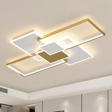 Rectangle Led Flush Mount Ceiling Light - Modern Simplicity For Living Rooms Gold / 27.5’ Warm
