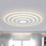 Ultra-Thin White Acrylic Led Ceiling Light - Contemporary Flush Mount Fixture / 19.5 Warm