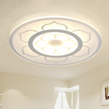 Simplicity Clear Led Flush Mount Ceiling Light For Bedroom / 16.5 Warm