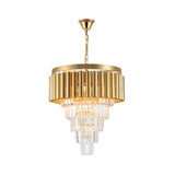 Modern Conical Chandelier Light With Crystal And Metal Accents - 5/8/10 Lights Ceiling Fixture In