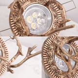 Vintage Blue-Purple/Clear Teardrop Crystal Led Ceiling Light For Bedrooms