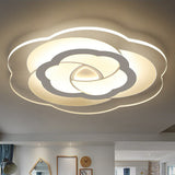 Nordic Flower Flush Acrylic Led Ceiling Light For Living Room Clear / 16.5 Warm