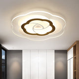 Nordic Flower Flush Acrylic Led Ceiling Light For Living Room Clear