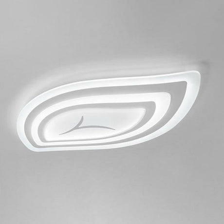 Simplicity Acrylic Living Room Led Flush Mount Ceiling Light In White / 14