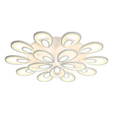 Peacock Led Semi Flush Light - Acrylic Simplicity White Ceiling Mount Ideal For Living Room
