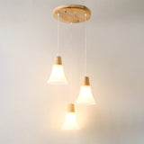 Contemporary White Glass 3-Headed Hanging Light For Dining Room Ceiling / E Round