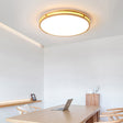 Minimalist Wood Led Flush Mount Lighting For Bedrooms / 14’ Natural