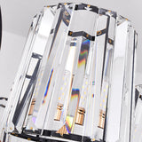Vintage Tapered Crystal Block Ceiling Light - 3/6 Lights Black Ideal For Dining Room