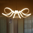 Contemporary Led Petal Ceiling Light - Acrylic Restaurant Chandelier White / Warm