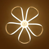 Minimalist Led Pendant Light In White For Restaurants - Flower Chandelier Design