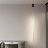 Minimalist Black Acrylic Pole Led Suspension Pendant Light For Bedside
