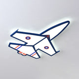 Kids Style Blue Led Acrylic Flush Mount Lighting For Nursery - Plane Shaped Design / 25.5 White