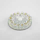 Crystal Led Flush Ceiling Light Fixture - Modern Entryway Clear / Third Gear Round