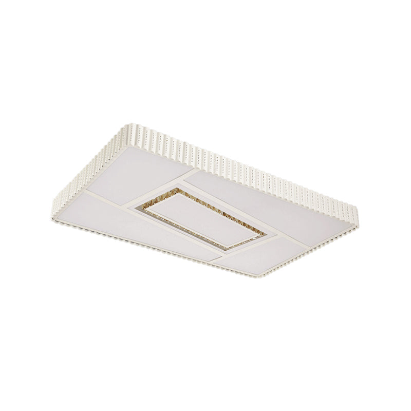 Modern Led Crystal Ceiling Flush Mount Lamp With Multi-Pattern Design