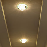 Geometric Passage Led Flush Mount Crystal Block Ceiling Light