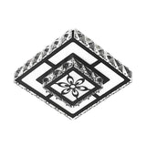 Modern Crystal Flush Ceiling Light - Square Shape Led Corridor Fixture