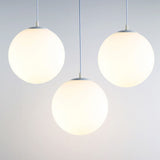 Minimalist Single Restaurant Ceiling Lamp With Opal Glass Shade