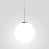Minimalist Single Restaurant Ceiling Lamp With Opal Glass Shade