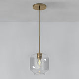 Clear Glass Mug Pendant Light With Simple Design Gold Finish And Suspension / B
