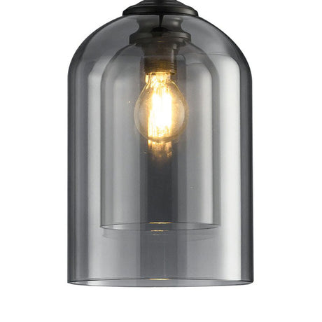Dual-Glass Inverted Pendant Light For Dining Room Postmodern Ceiling Hang Lamp