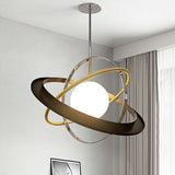 Modern Hanging Glass Ball Light Fixture White Perfect For Dining Room Ceiling With 1 Bulb