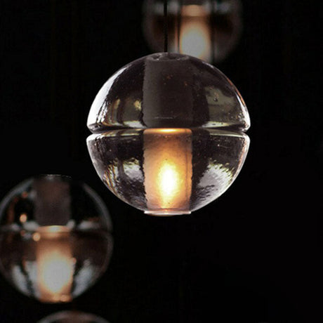 Modern Meteor Shower Multi-Light Pendant Chandelier With Clear Seedy Glass