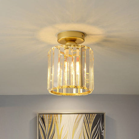 Prismatic Crystal Geometric Flush Mount Ceiling Light - Postmodern Style