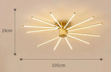 Contemporary Simple Creative Living Room Led Revolving Fireworks Ceiling
