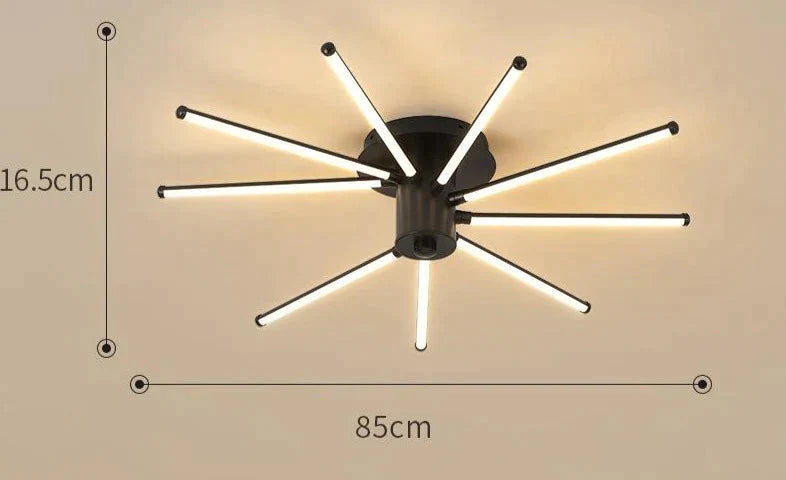 Contemporary Simple Creative Living Room Led Revolving Fireworks Ceiling