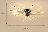 Contemporary Simple Creative Living Room Led Revolving Fireworks Ceiling