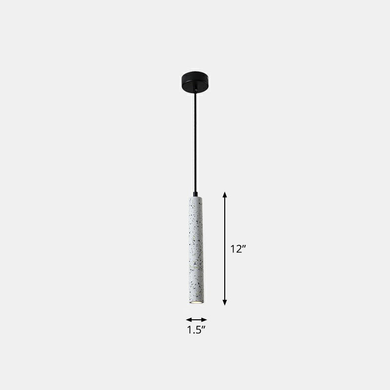 Terrazzo Led Pendant: Minimalist Dining Room Light White