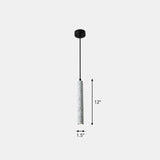 Terrazzo Led Pendant: Minimalist Dining Room Light White
