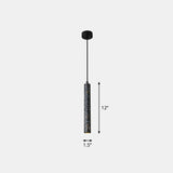 Terrazzo Led Pendant: Minimalist Dining Room Light Black