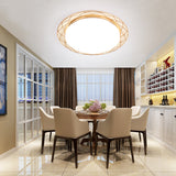 Resin Flush Mount Led Light Fixture - Traditional Black/Red/Apricot Bowl Living Room Lighting