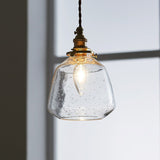 Vintage Glass Pendant Lamp With Single-Bulb: Restaurant Lighting