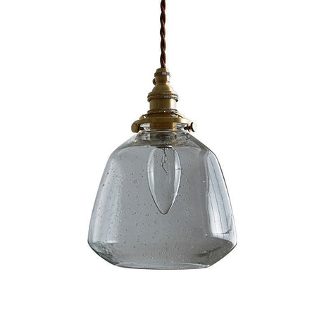 Vintage Glass Pendant Lamp With Single-Bulb: Restaurant Lighting