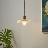 Retro Style Clear Glass Pendant Ceiling Light - 1 Head Suspension Lighting For Restaurants