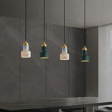 Postmodern Marble Grenade Pendant With Single Bulb For Stylish Table Lighting