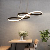 Black Acrylic Art Deco Led Chandelier: Musical Notes & Dining Room Lighting